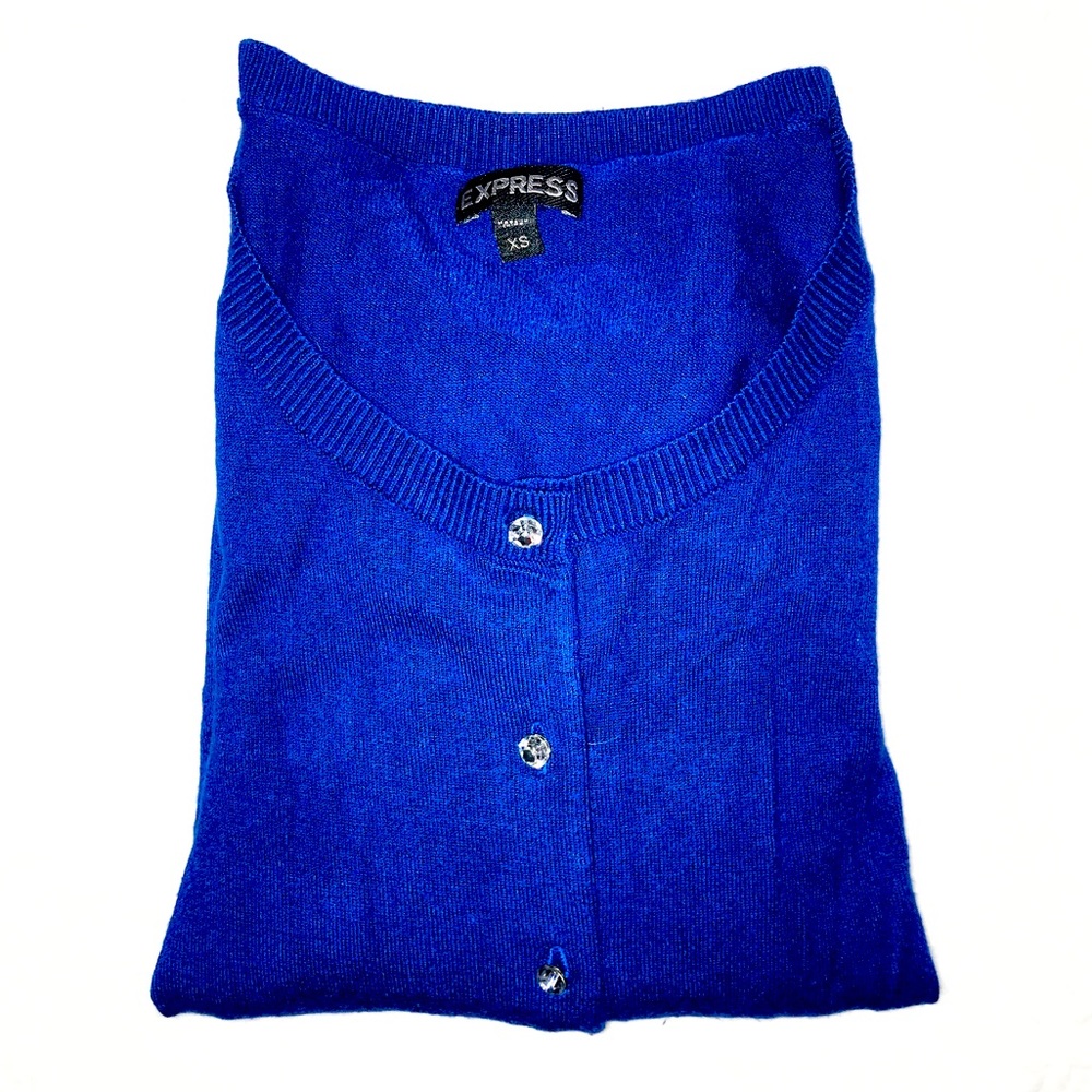 Express Royal Blue Cardigan Sweater